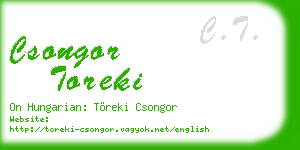 csongor toreki business card
