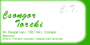 csongor toreki business card